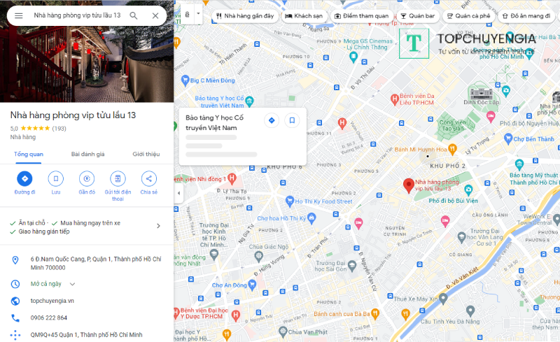 đăng ký vị trí trên google map